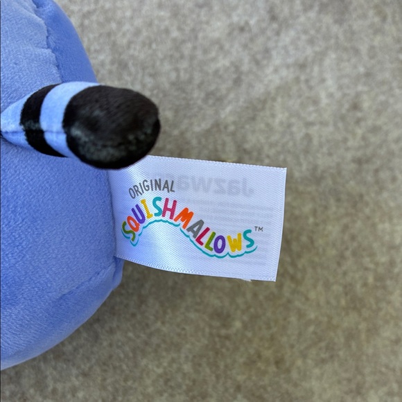 Squishmallows Gray Bunny & Raccoon Plush Set with Orange Hat and Blue Accent - Picture 2 of 2